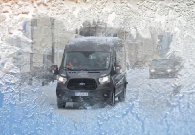 Ford Transit in snow and ice