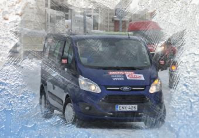 Ford Transit Custom in snow and ice