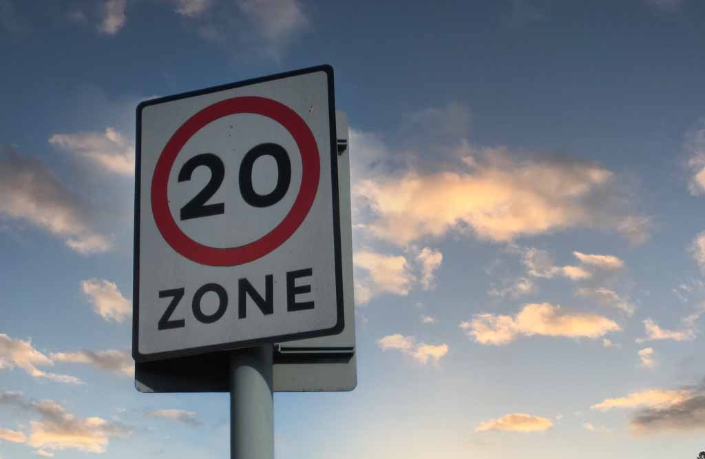 20mph speed limits sign
