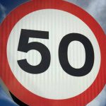 50mph sign