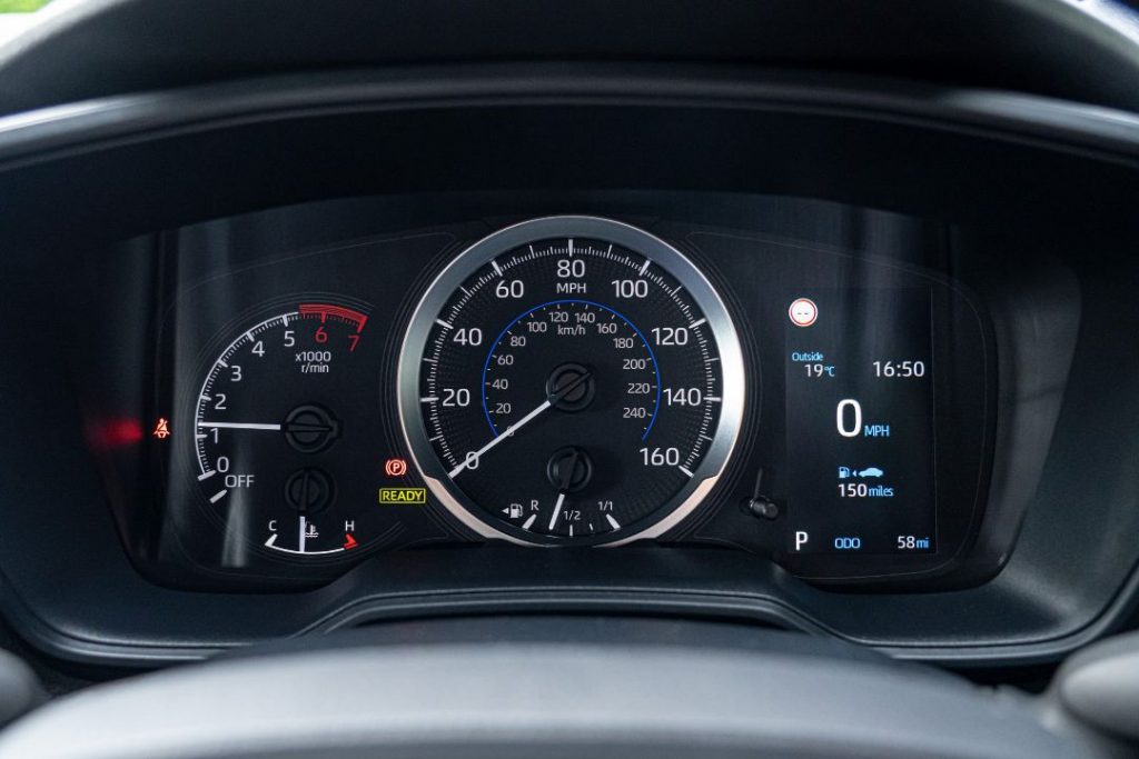 Toyota Corolla Commercial Hybrid dials