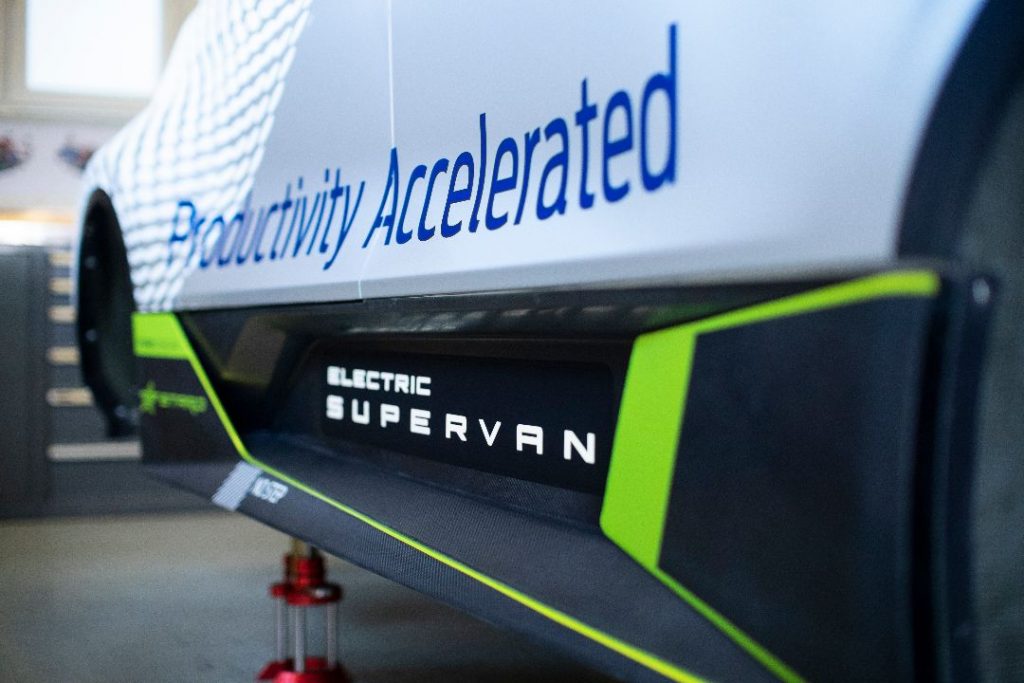 Electric SuperVan productivity accelerated logo