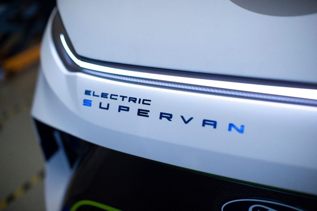 Electric SuperVan logo on bonnet