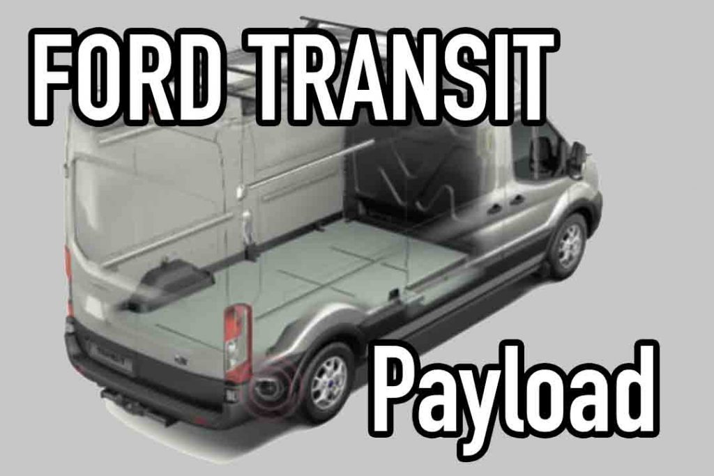 A cutaway of a Ford Transit van with the words Ford Transit Payload on top