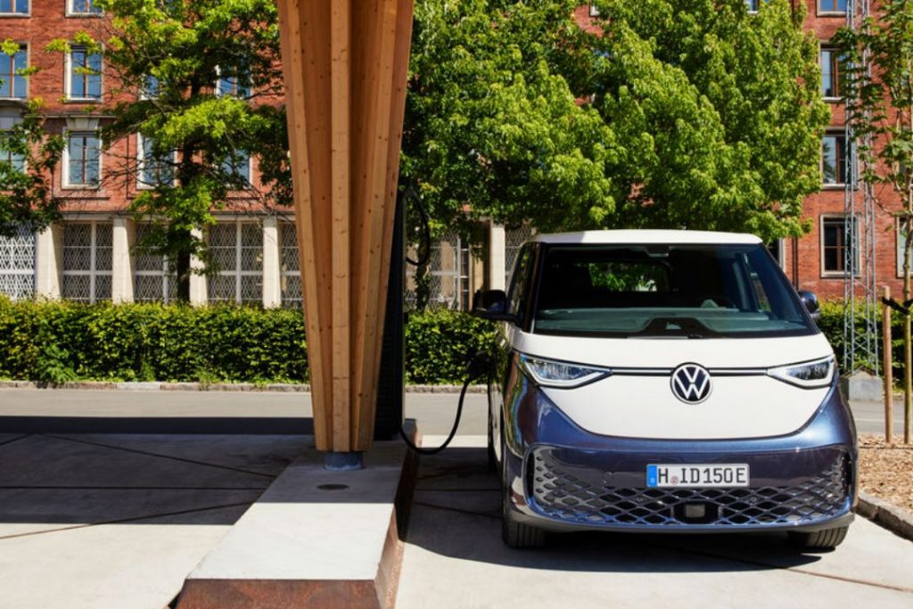 Volkswagen ID Buzz Cargo at a charging station