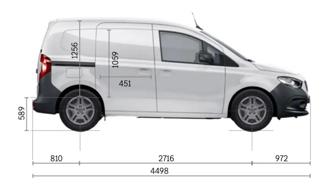Mercedes Citan overall length and internal dimensions
