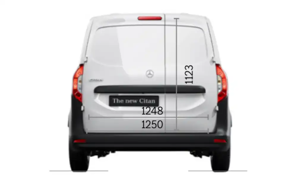 Citan rear dimensions and loadspace height