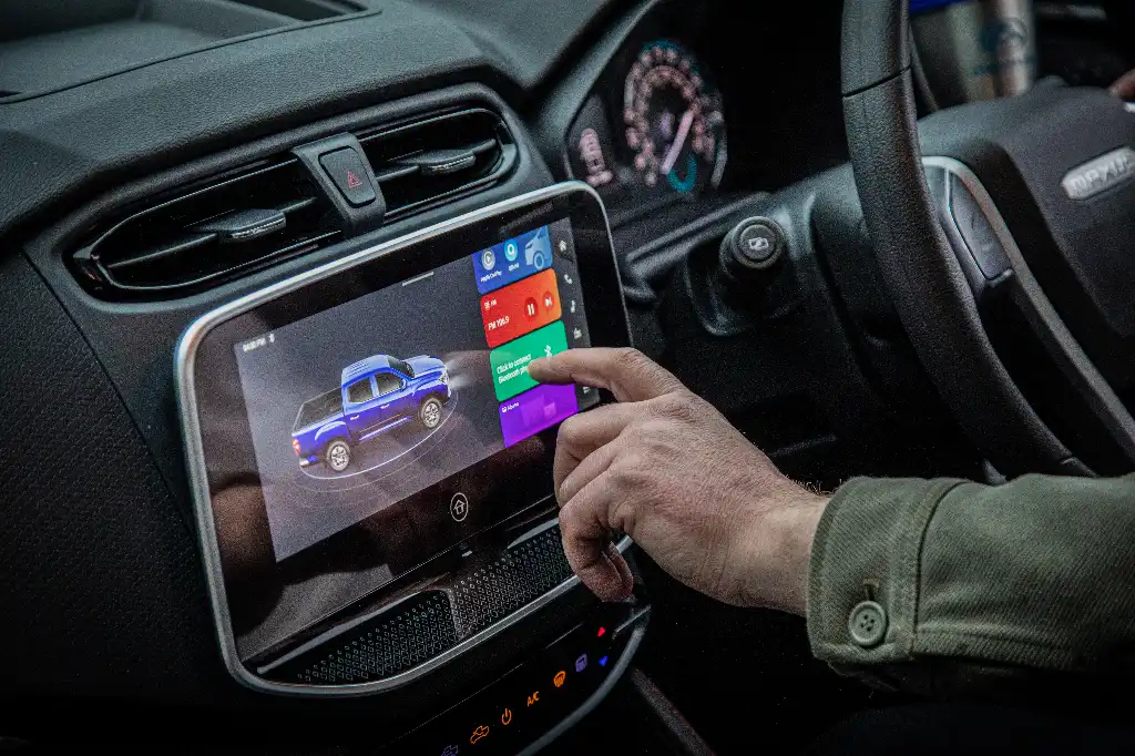 Touchscreen in the Maxus T90EV interior