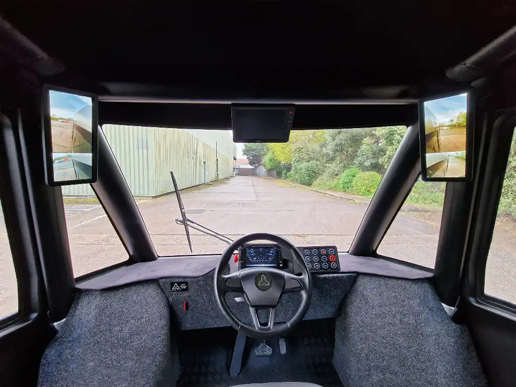 WATT eCV1 3.5-tonne van interior and central driving position