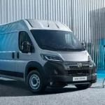 Peugeot E-Boxer payloads with van connected to a charger
