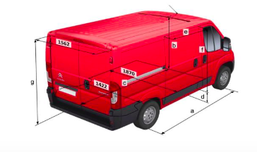 interior dimensions of the citroen relay van