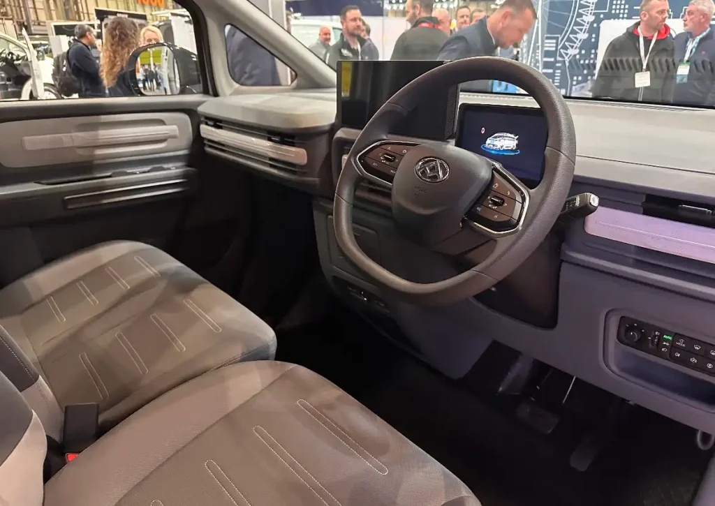 Maxus eDeliver 5 interior at the CV Show launch