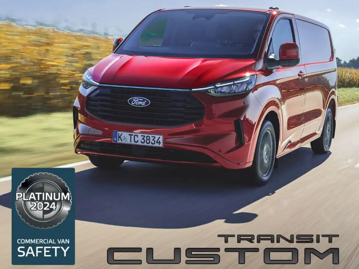 Ford Transit Custom awarded Platinum Euro NCAP score