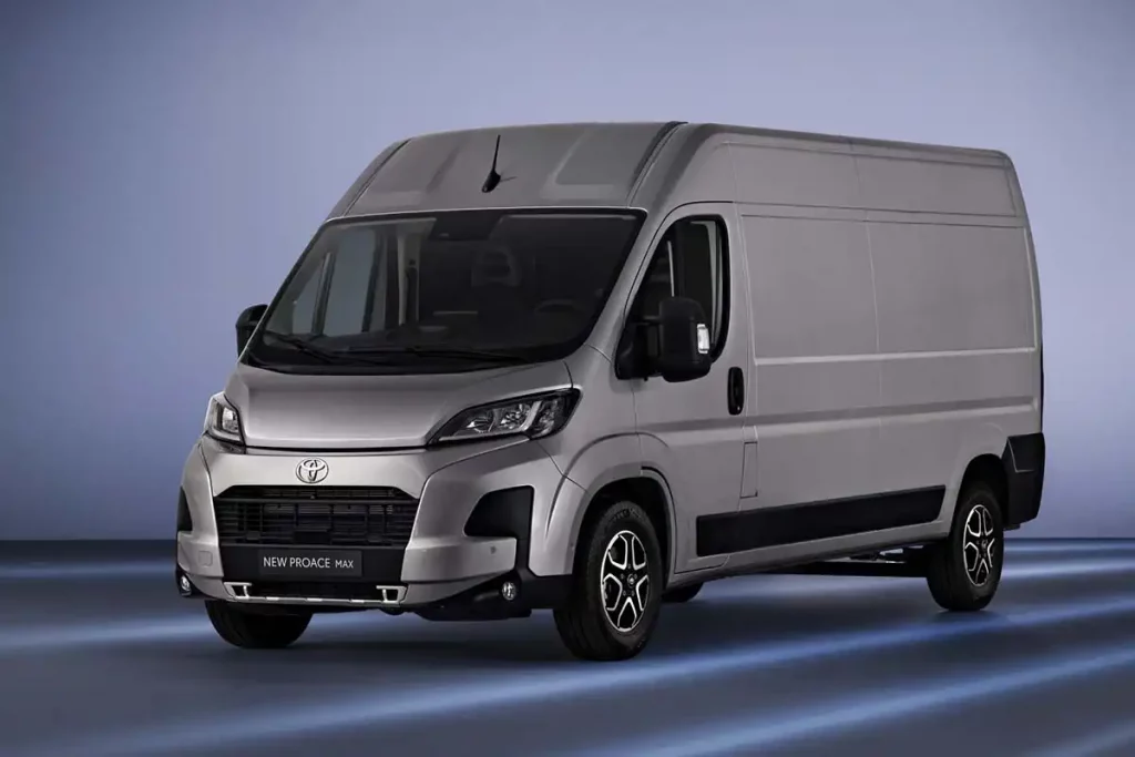 Toyota Proace Max on a studio background to show its dimensions