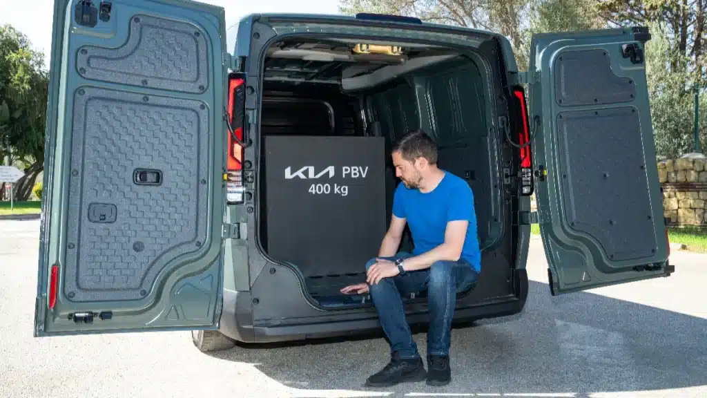 Kia PV5 payload with Georg Barrow