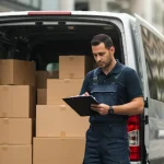 driver by van full of packages