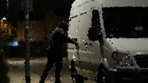 van security thief breaking in