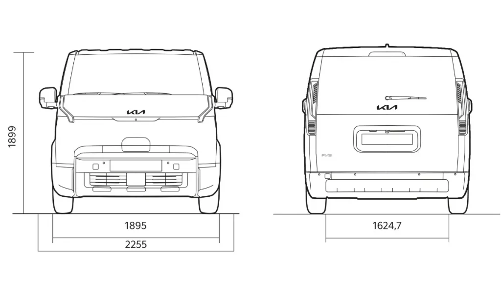 Kia PV5 Passenger height and width