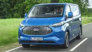 Ford E-Transit Custom aqua blue range