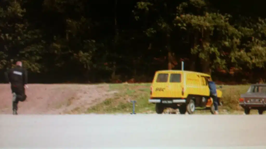Catching up and stopping the Transit van