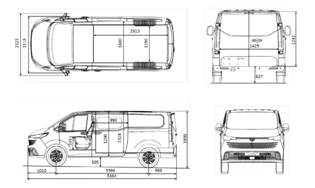 Maxus eDeliver 7 L2H1 diagram
