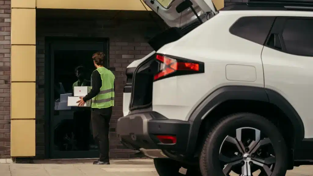 Man delivering boxes
