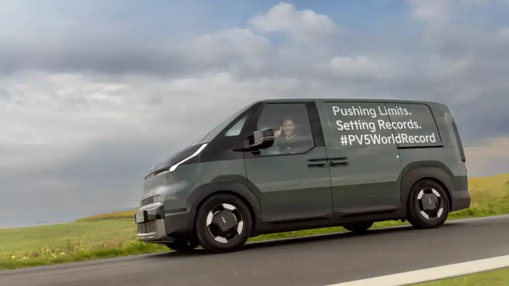 Christopher Nigemeier driving the PV5