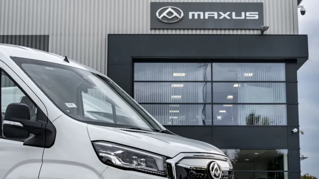 Maxus van outside of Maxus HQ