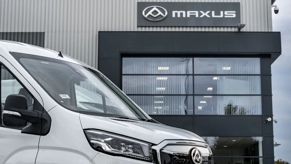 Maxus van outside of Maxus HQ