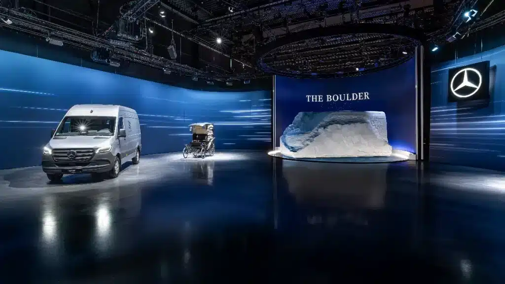 Modern Sprinter, 130 Benz van and The Boulder rock