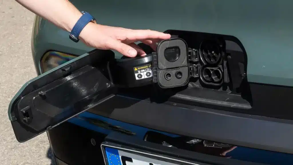 Kia PV% chargin socket close-up