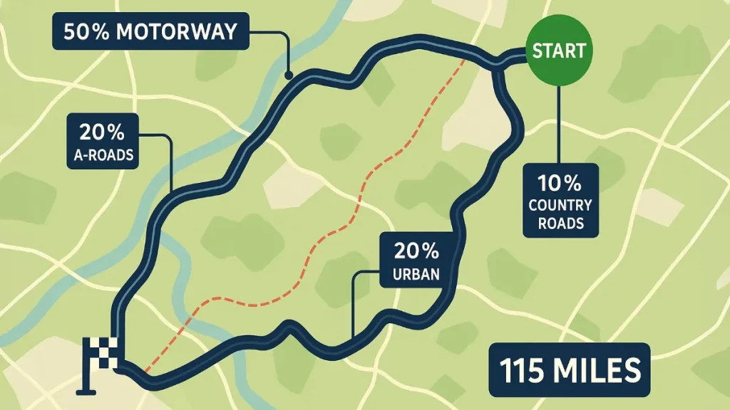 Van test route map