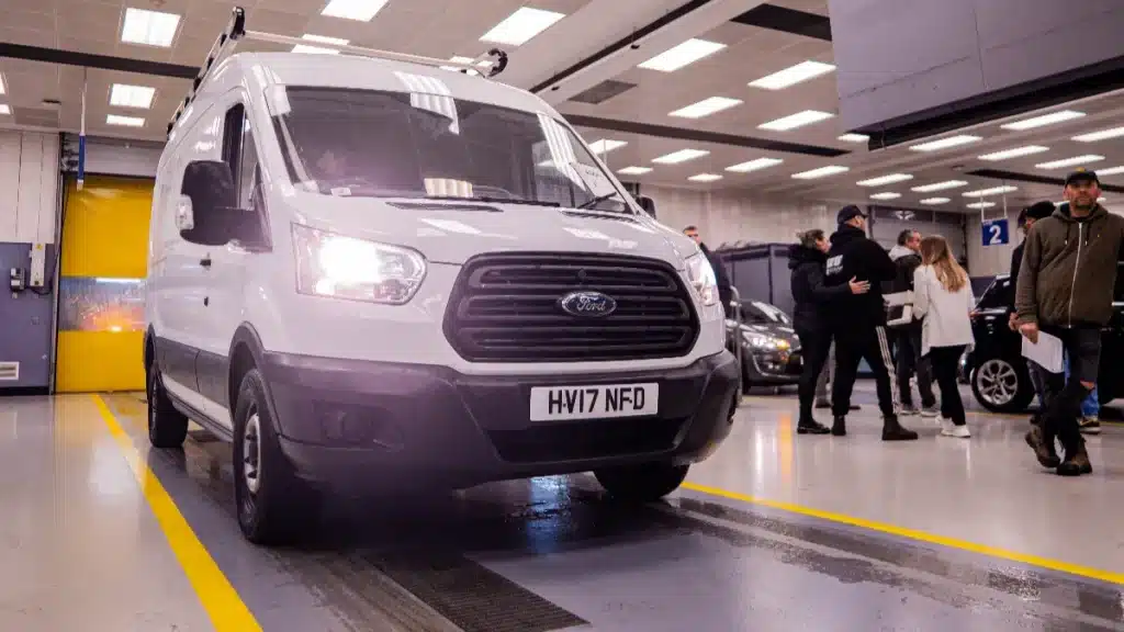 Transit van at auction