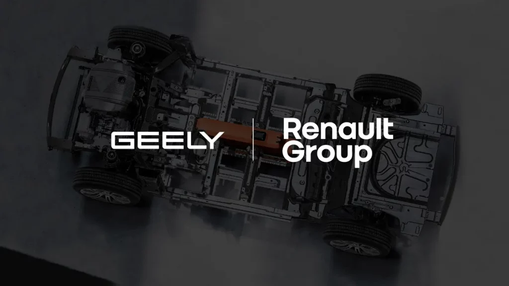 Geely logo and Renault logo collaboration