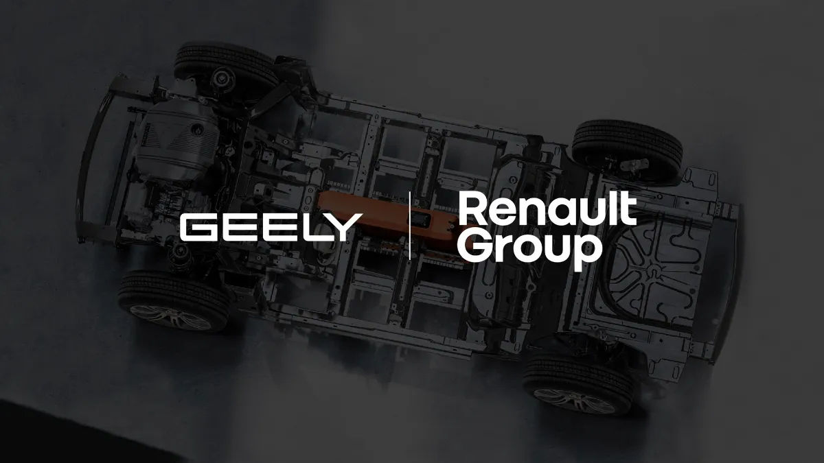 Geely logo and Renault logo collaboration