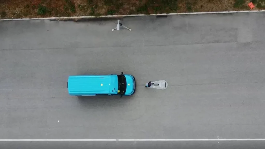 Iveco Daily during Euro NCAP testing