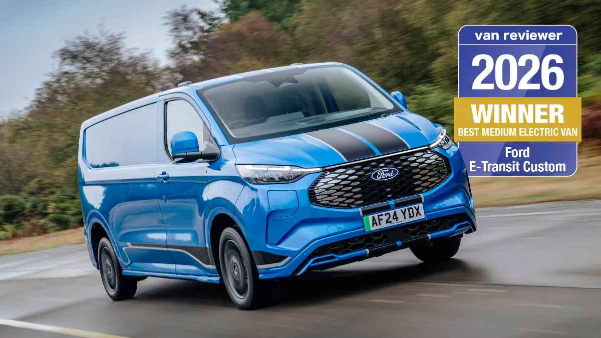 Ford E-Transit Custom Van Revewer Awards Best Medium Electric Van 2026