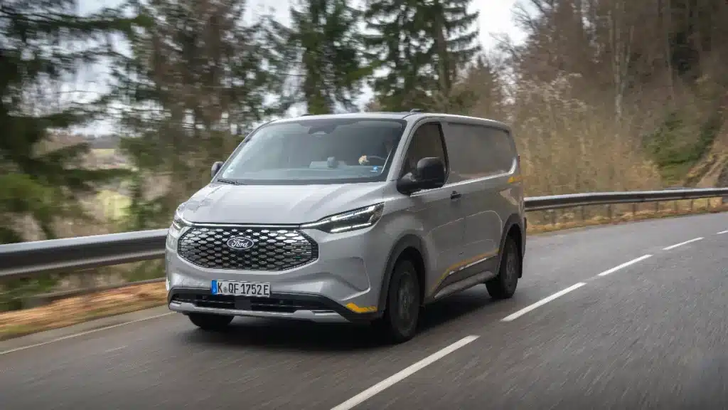 Ford E-Transit Custom AWD review on the road driving