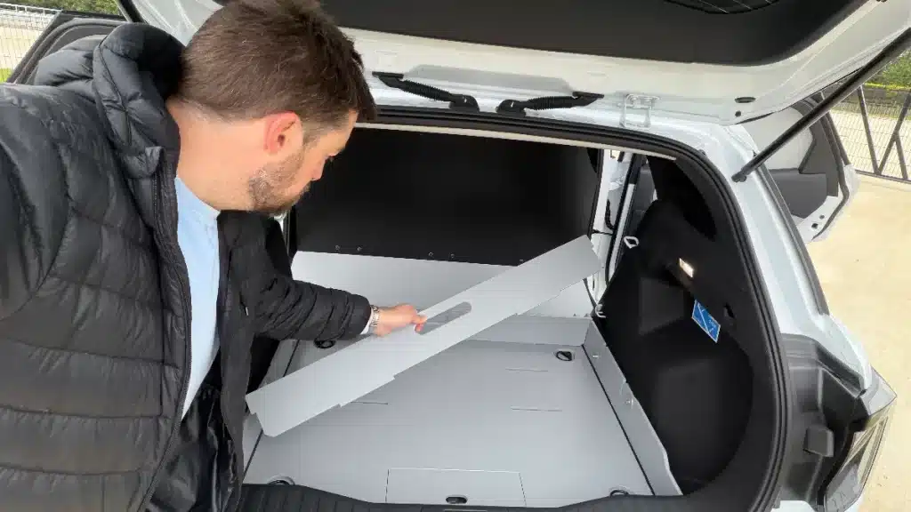 George Barrow and the Ford Explorer van loadspace