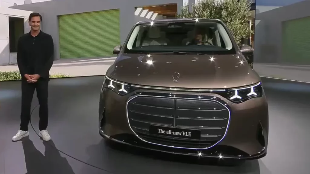 Roger Federer at Mercedes VLE launch