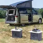 VW California and inflatable kitchen modules