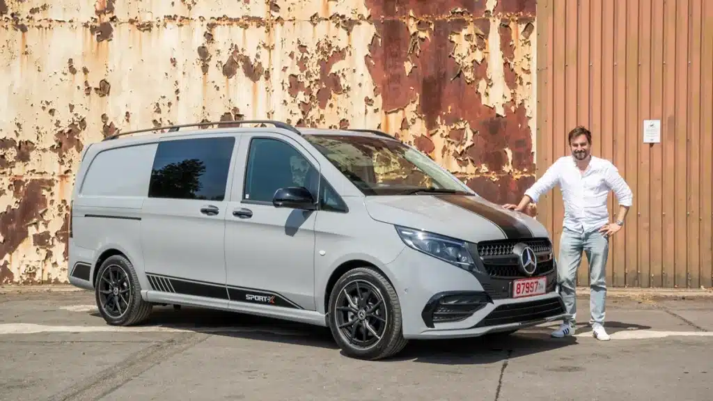 George Barrow with the Mercedes-Benz Sport X