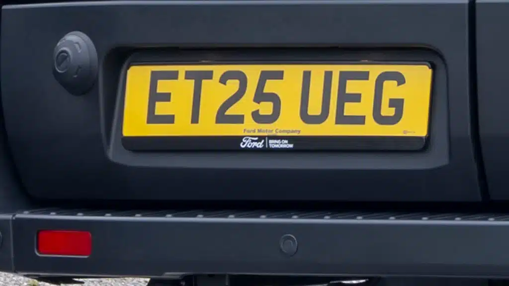 Rear number plate