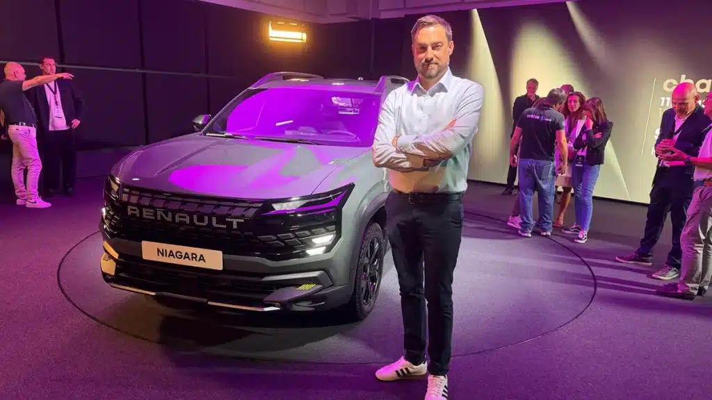 George Barrow with the Renault Niagara